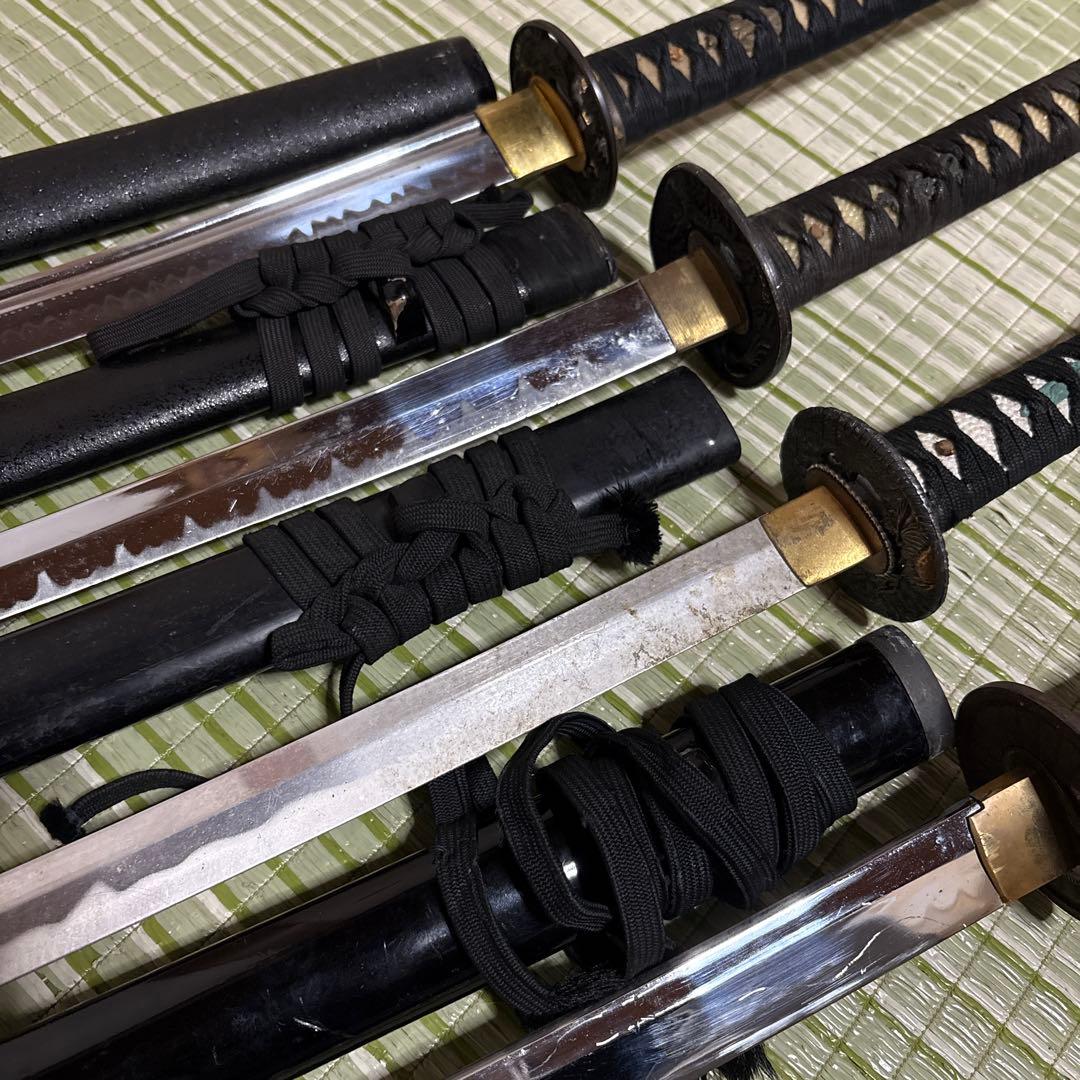 模造刀　模擬刀　武士　侍　伝統工芸　剣　ソード　太刀　鞘　鍔　4本