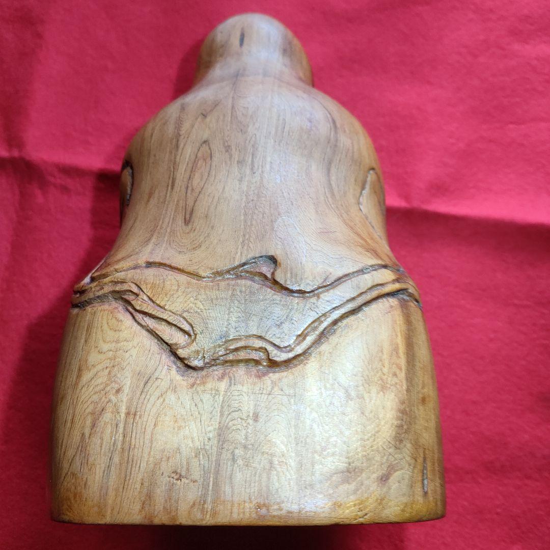 屋久杉　彫刻手作り　一刀彫