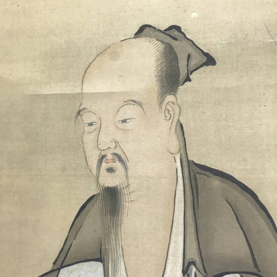 【真作】狩野探信/桃仙人図/人物図/掛軸/名家伝来/AC-168