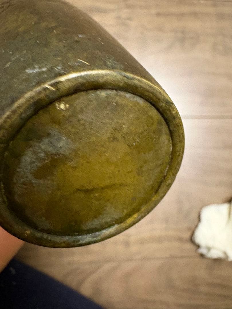 花瓶 銀鑲嵌 古銅製