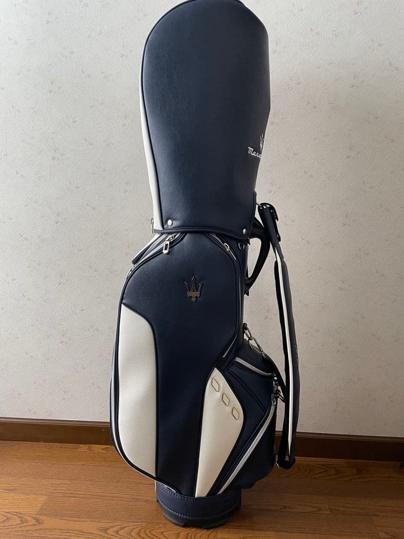 Maserati キャディバッグ ネイビー/ホワイト