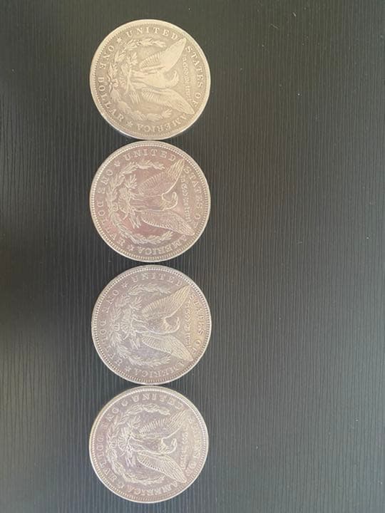 希少！1882年〜モルガン1ドル銀貨4枚