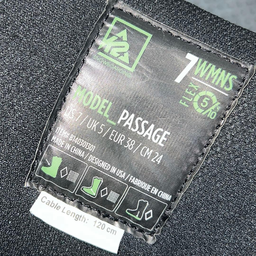 １回使用 K2 PASSAGE 24cm BOA レース スノーボードブーツ