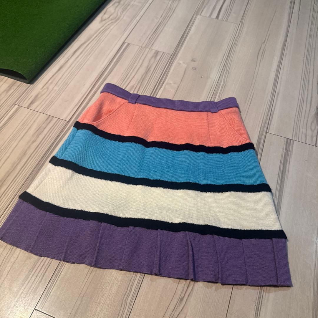 アルチビオ　カラフルストライプニットスカート