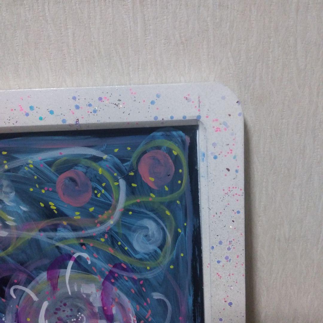 絵画　「クラゲの絵」原画/現代アート/モダンアート/抽象画/静物画/油彩画/額縁