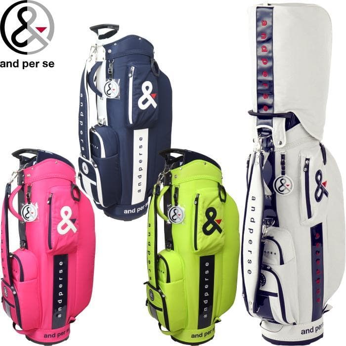 新品 and per se アンパスィ キャディバッグ AUS7305 ピンク