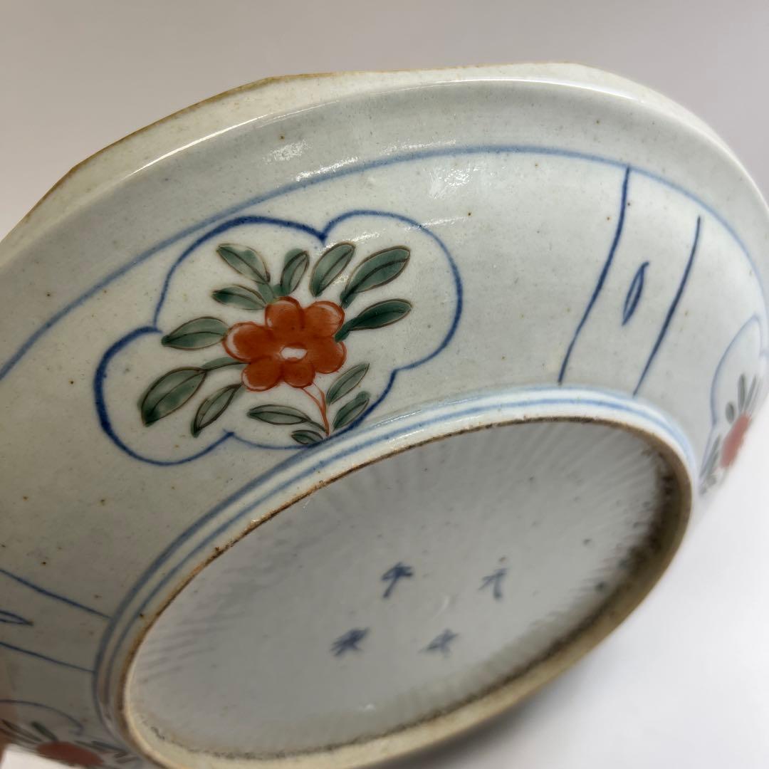 専用　中国古玩　天啓年製　赤絵大皿　幅約25㎝　東Y8-0130☆2F