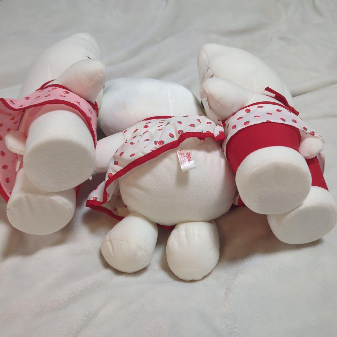 【希少】2002年※ハローキティちゃん❤イチゴキティぬいぐるみ♪3体