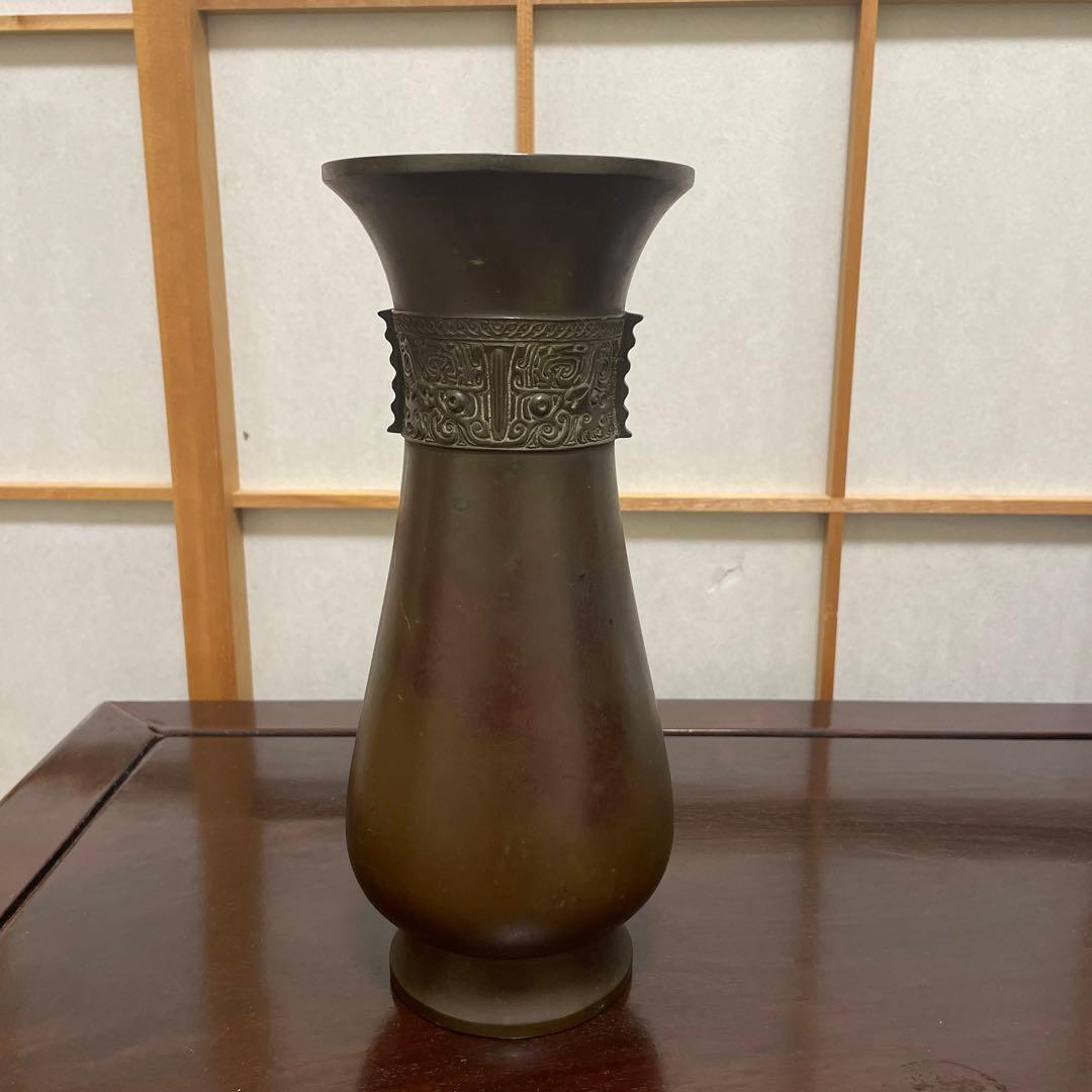 秦藏六造，銅器，花瓶，精工，インテリア，骨董，花器，鉄瓶
