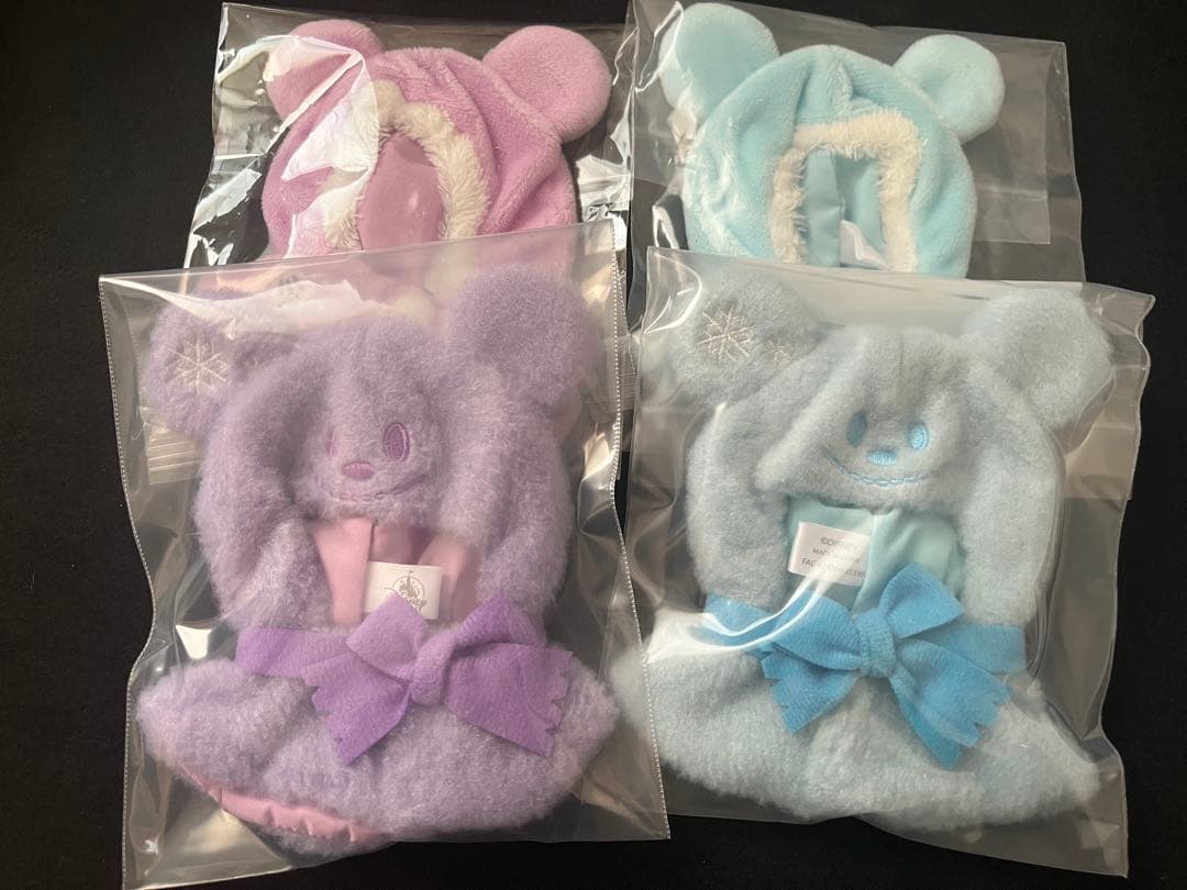 ディズニー シークレット ポンチョ 水色 紫色