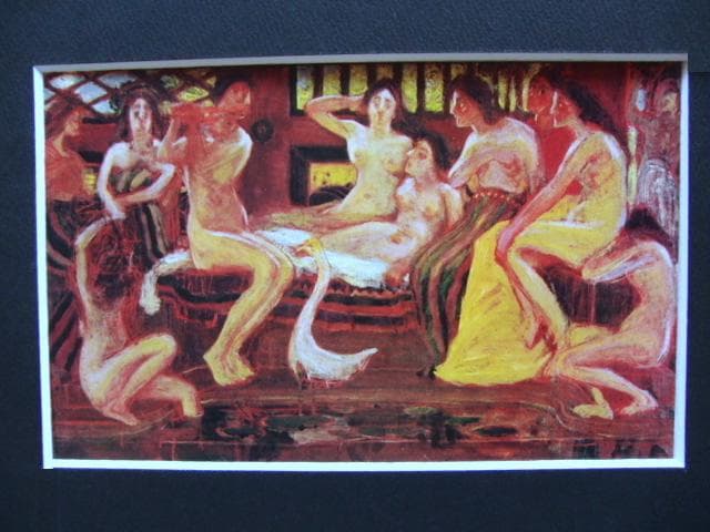 青木繁、【天平時代】、年代物・希少な画集画、新品高級額 額装付