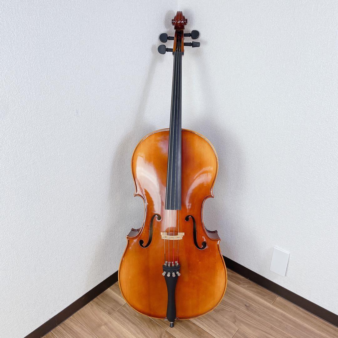 チェロ　弓付き　4/4 状態良好！ブランド不明　入門にいかがでしょうか
