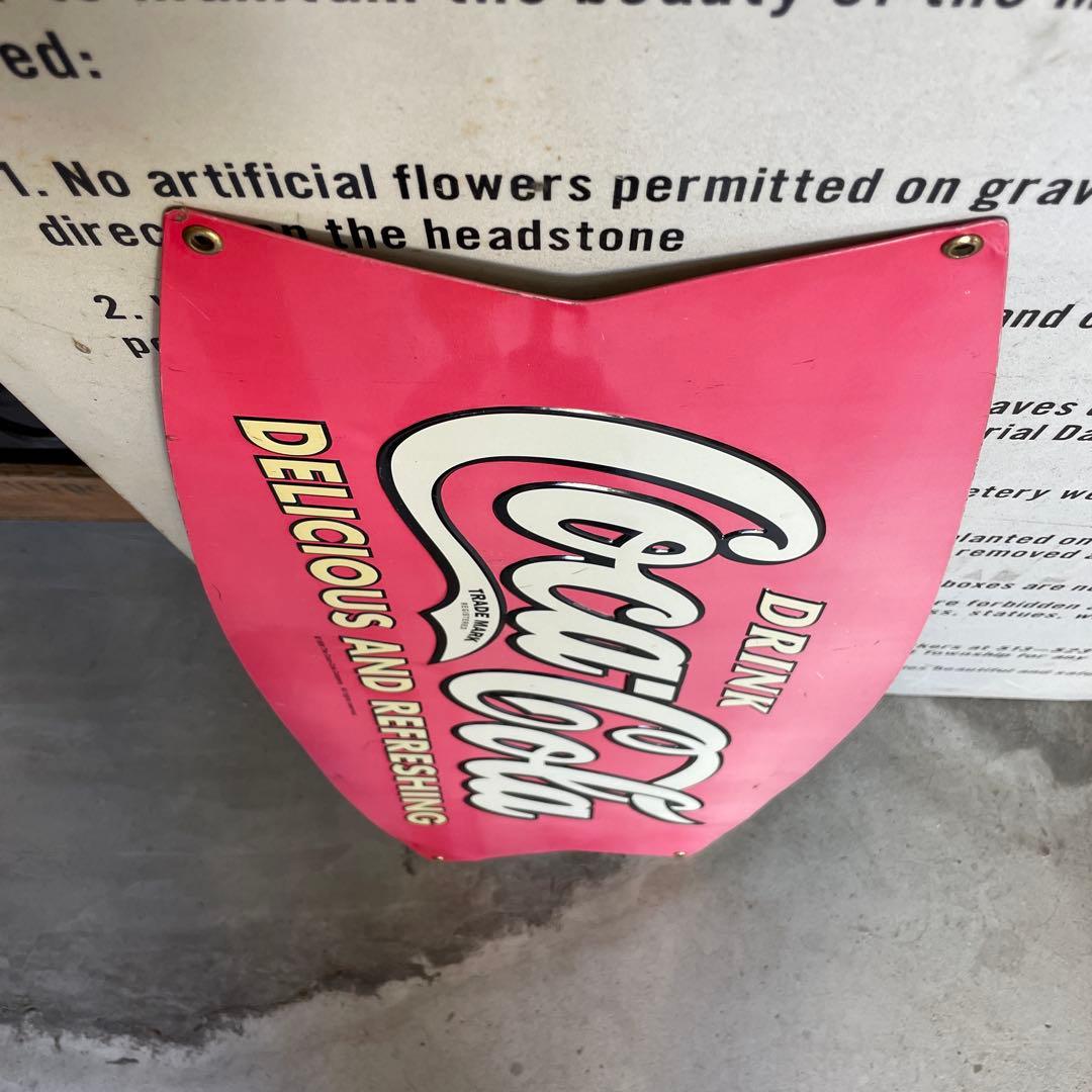 90's 店舗什器 コカコーラ Coca Cola メタルサイン 看板 蚤の市