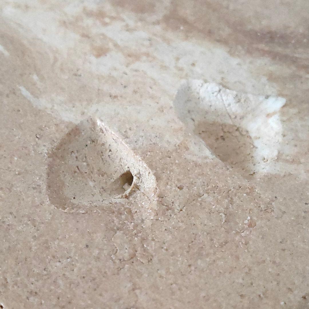 織部 陶額　相輪