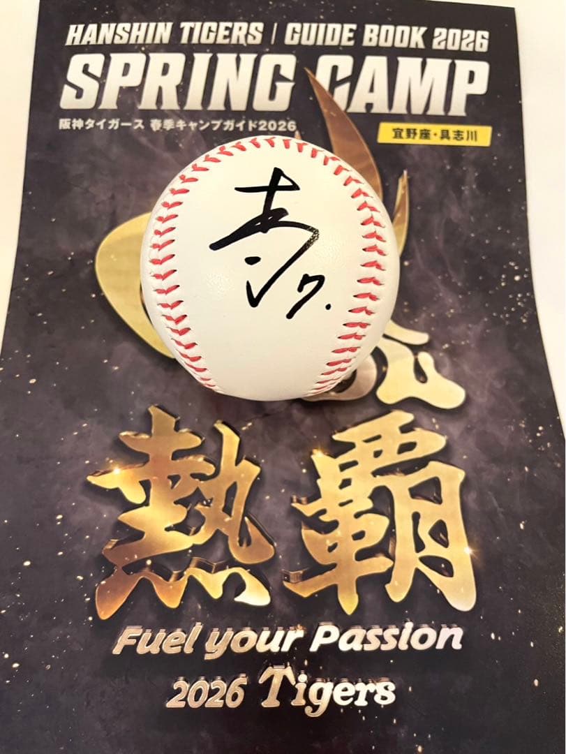阪神タイガース 中野拓夢 直筆サインボール 2026沖縄キャンプ限定球