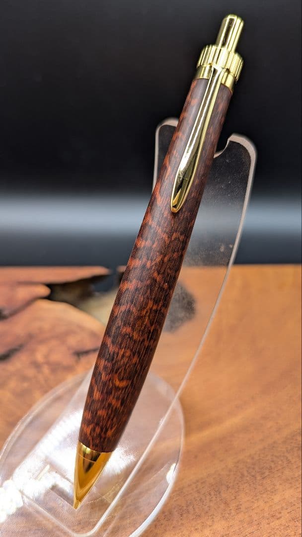 607極上　スネークウッド　木軸シャーペン　ボールペン