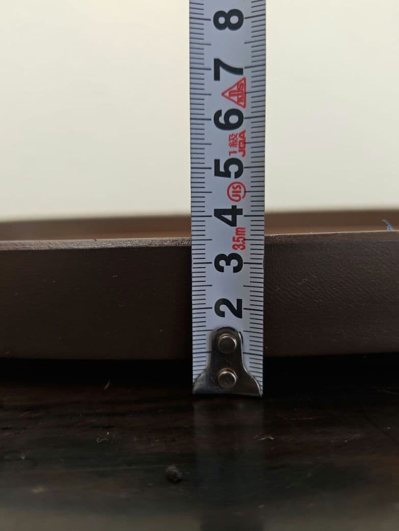 陶器製楕円形盆栽鉢 ブラウン 約45cm ×29cm×3.5cm薄型　落款　積徳