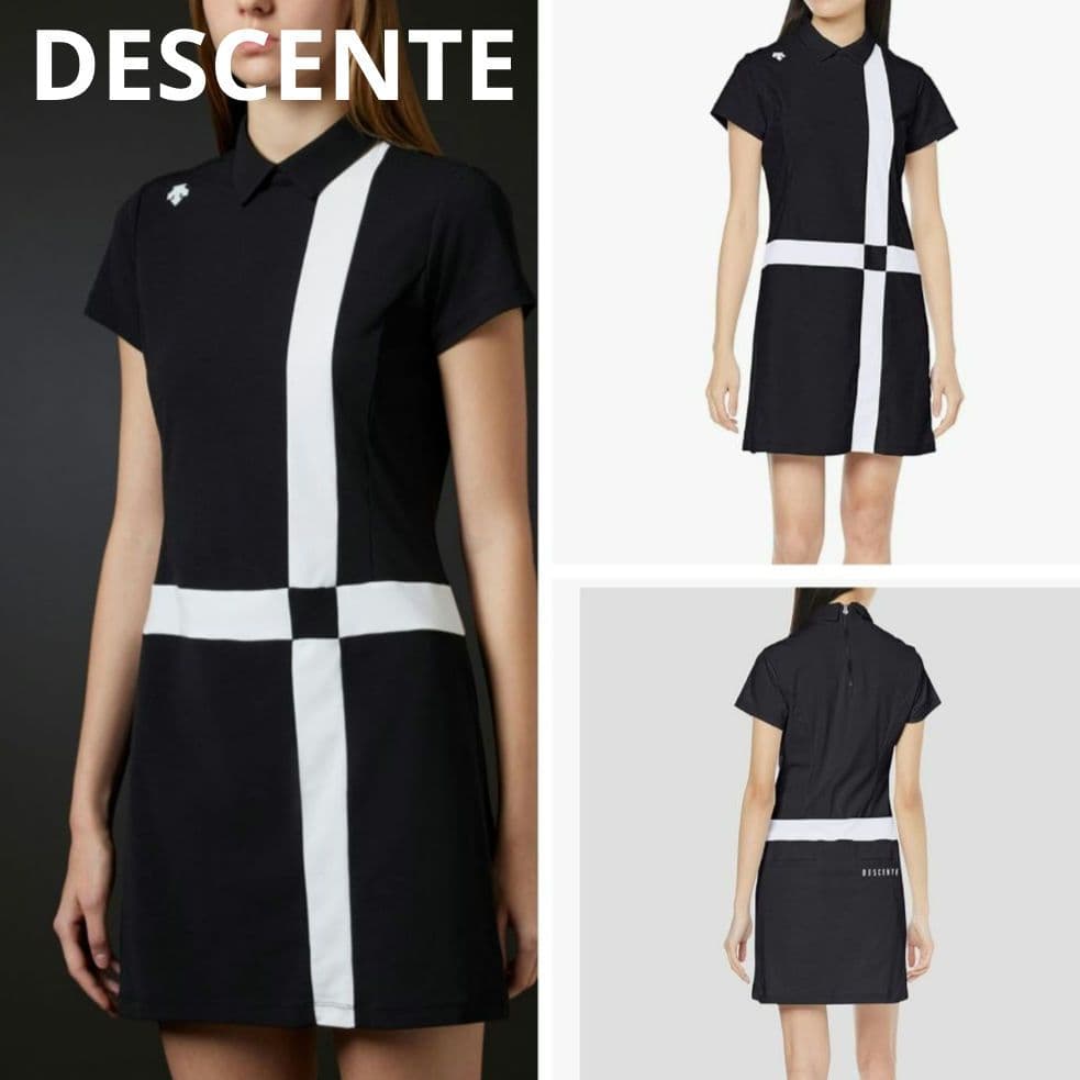 美品✨ DESCENTE GOLF デサント ゴルフ ワンピース 襟 S