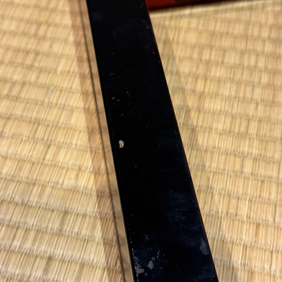 能登輪島塗 慶塚 朱塗老松蒔絵 炉縁 共箱 共布