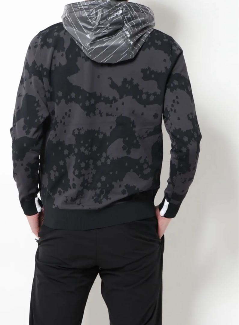 未使用級 ニューバランスゴルフ カモフラ柄 ストレッチ ニット サイズ6