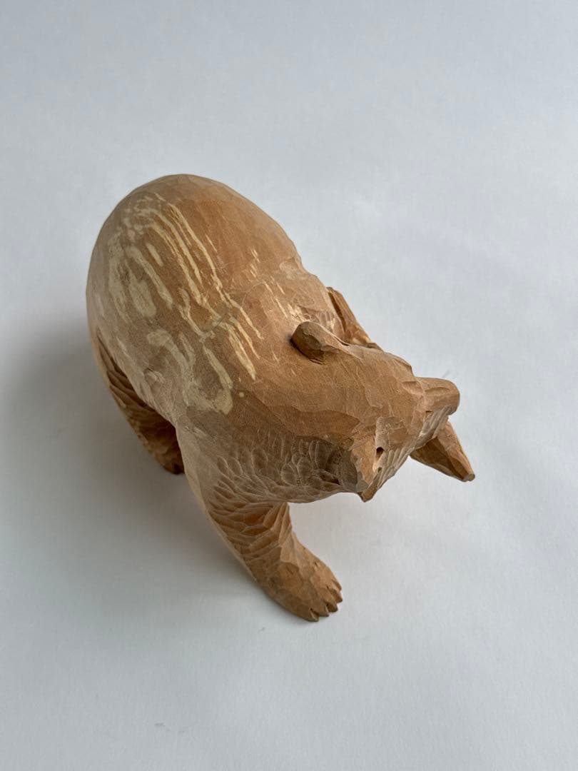 木彫り熊 上西捷敏 民芸品 工芸品 伝統工芸 アイヌ 八雲 レリーフ オブジェ