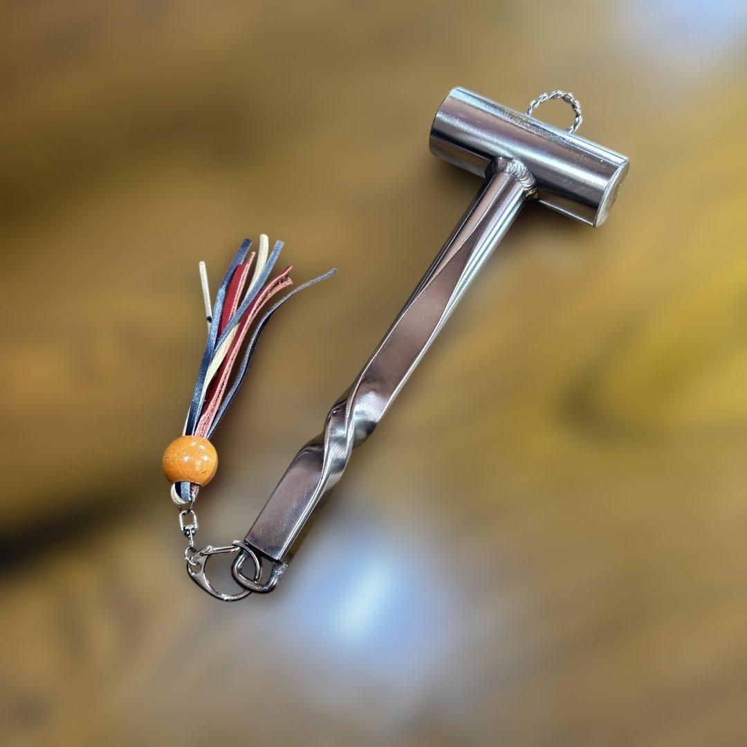 レジャー&DIYなどで活躍！オリジナル取手つきハンマー・スパイラル加工【丸棒】