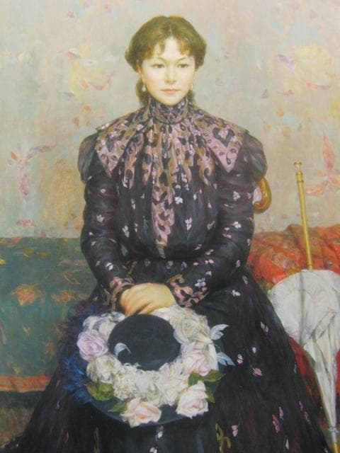 中山忠彦、花装、希少な画集より、新品高級額・額装付、状態良好