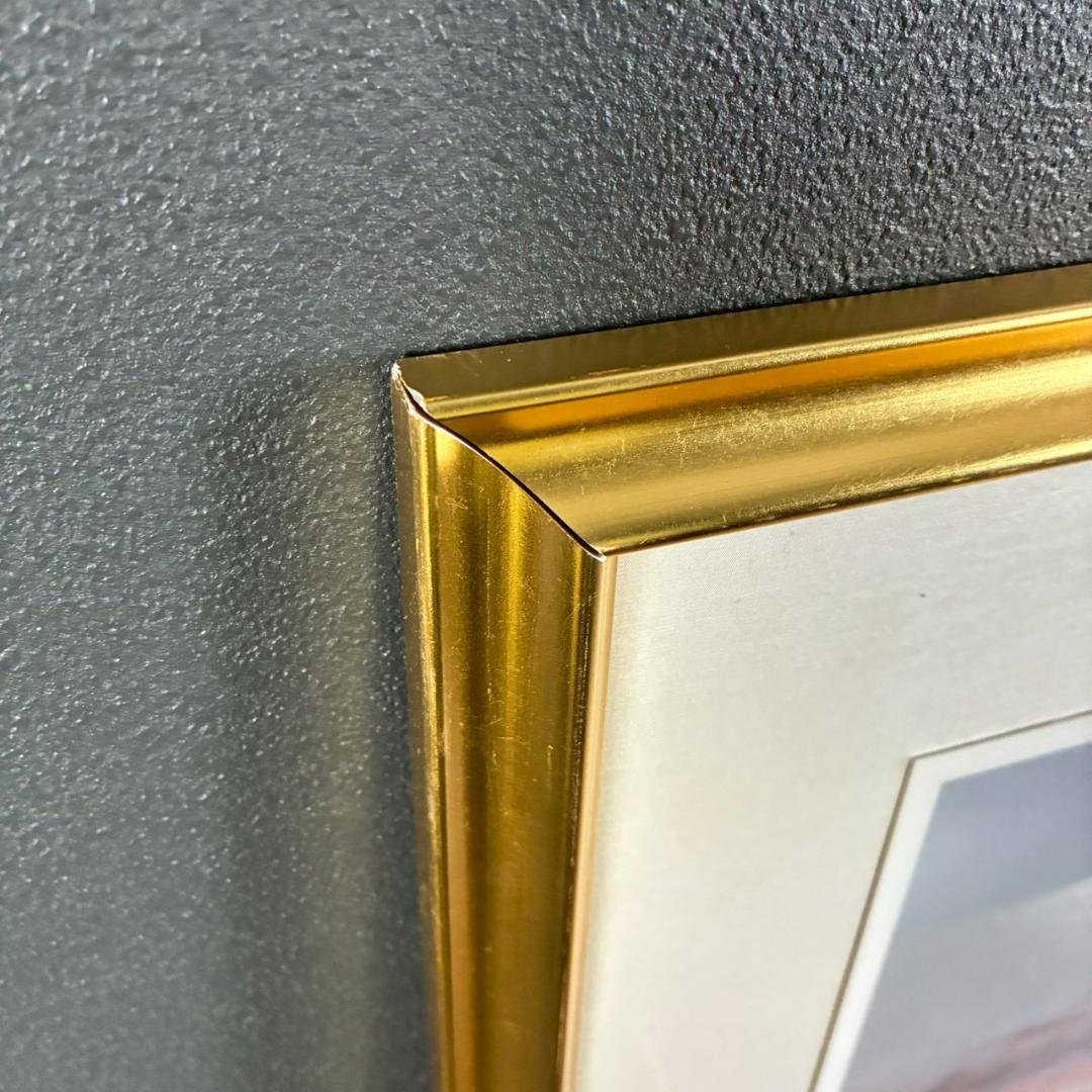 美品 浜田泰介「赤富士」リトグラフ 直筆サイン・印章有り 額装 富士山 縁起物