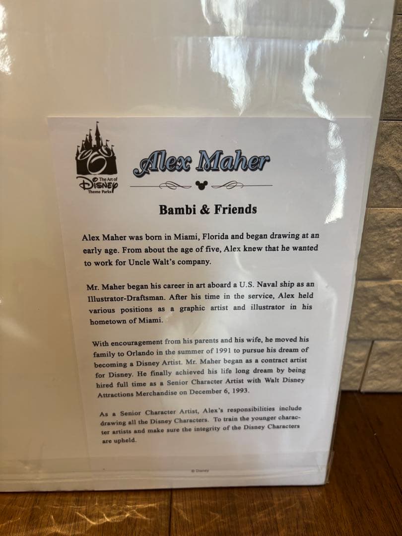 ディズニー アート　バンビ　絵画