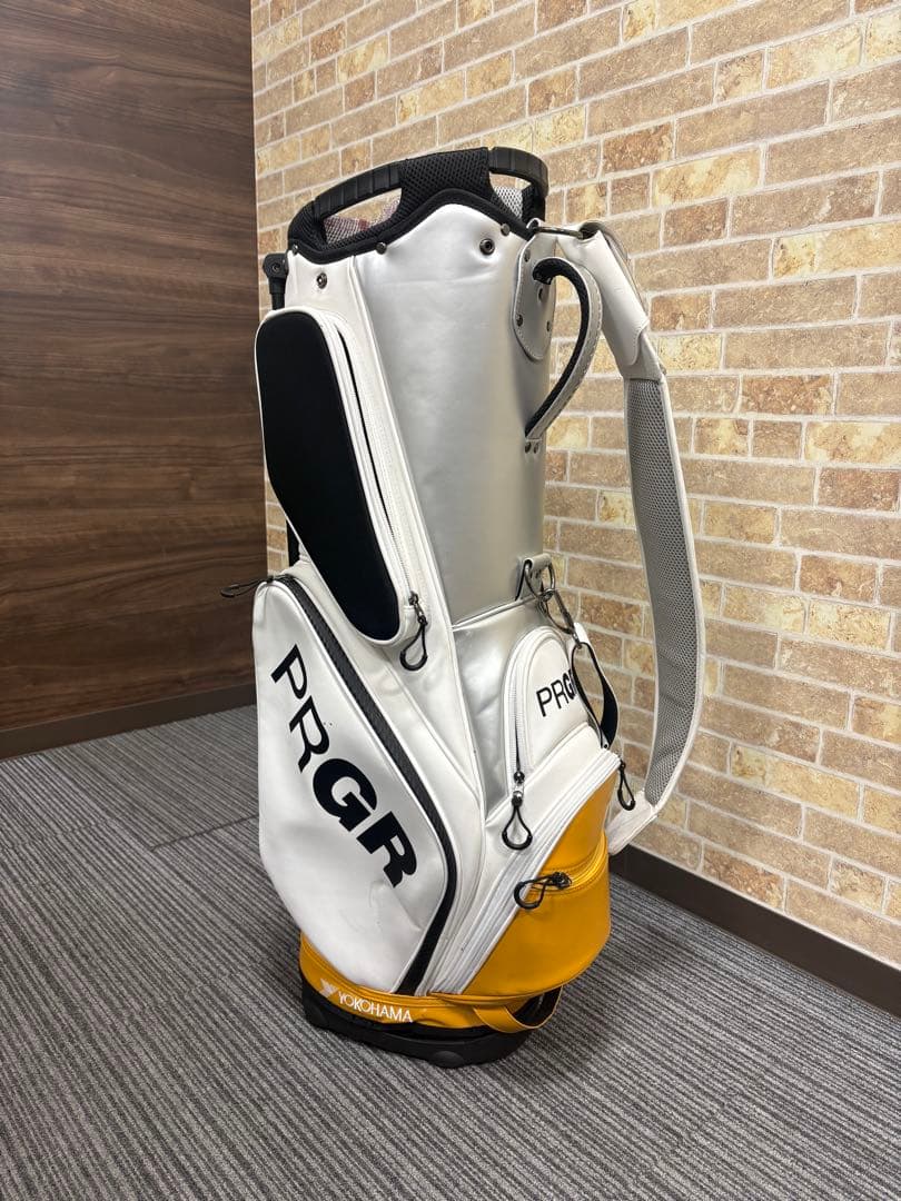 【最終セール】PRGR キャディバッグ ホワイト/イエロー