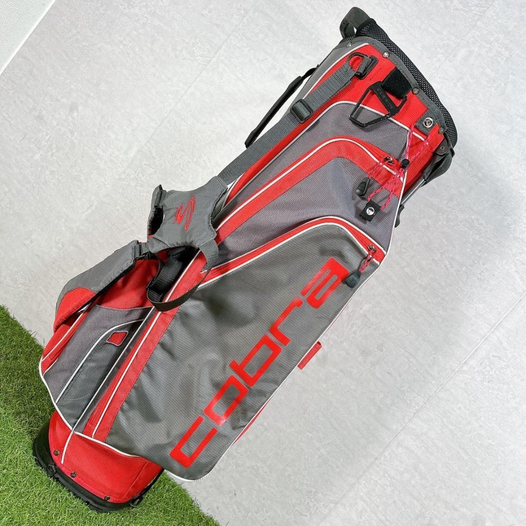 Cobra コブラ キャディバッグ 赤　レッド　スタンド式　フード無し　ゴルフ