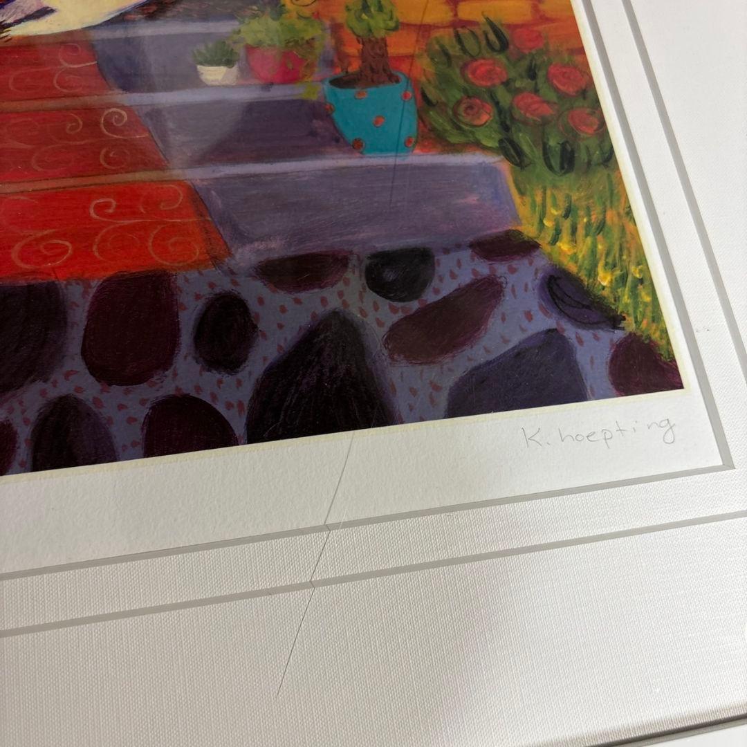 カレン　ホイプティング　ジクレー　額装　犬