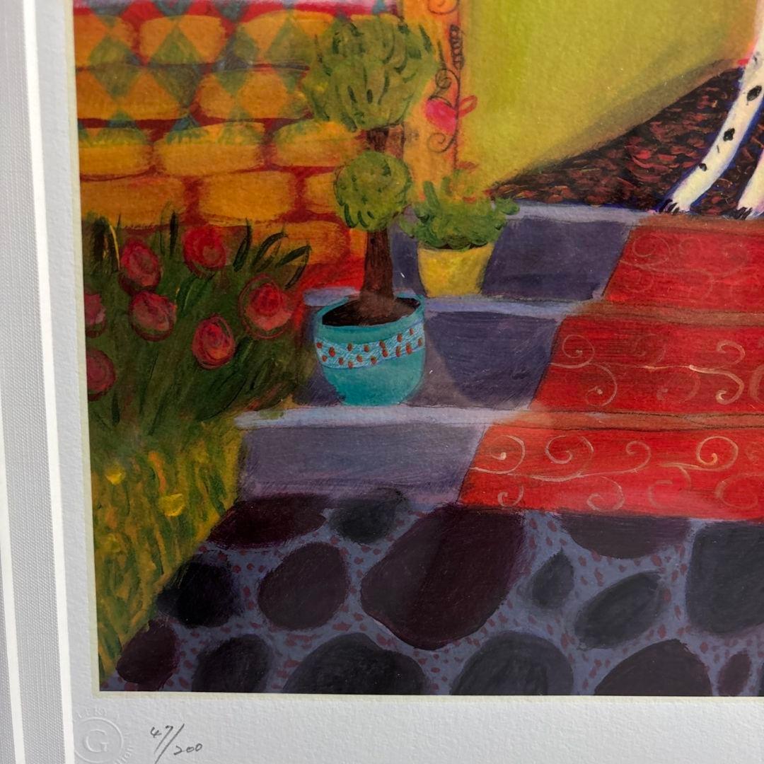 カレン　ホイプティング　ジクレー　額装　犬