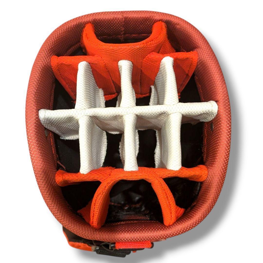 【廃盤品】ナイキ ゴルフ キャディバッグ 14分割 カート型 希少 赤 フード付