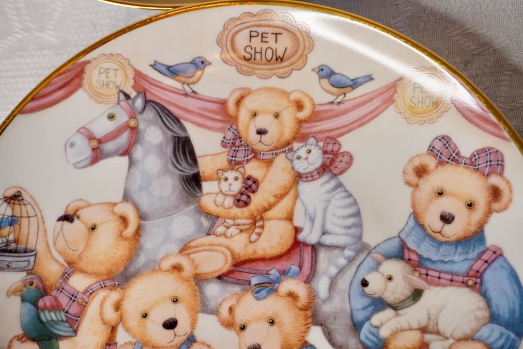 Franklin Mint テディベア 絵皿 4枚セット コレクションプレート