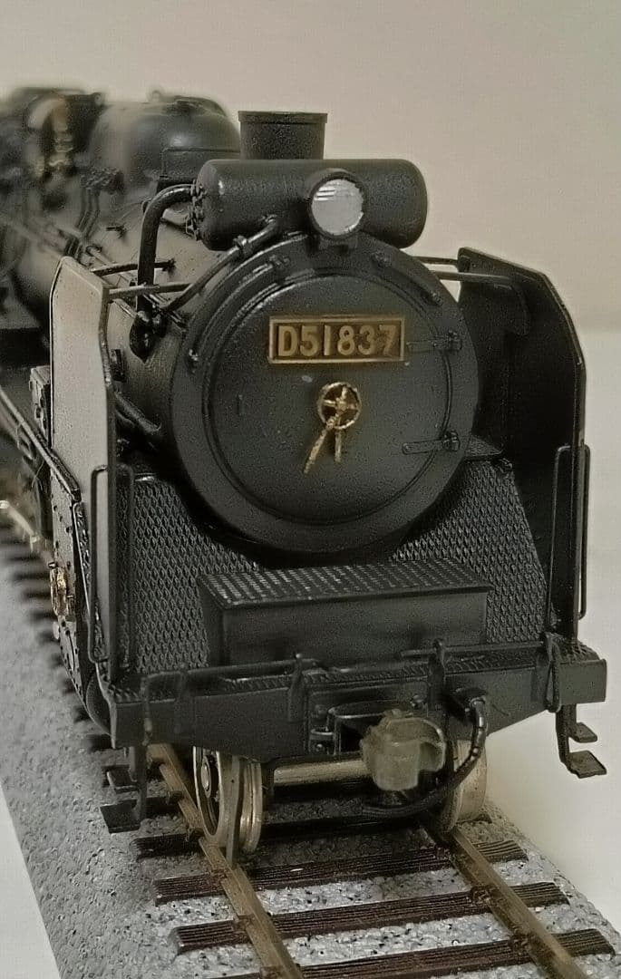 HOゲージ アダチ Ｄ51蒸気機関車、改造あり、モーター交換、メンテナンス済