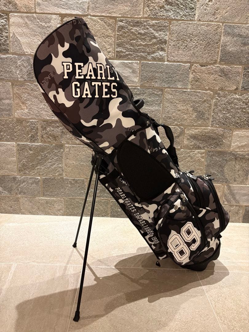 【大人気完売品】PEARLY GATES ブラックカモフラージュ キャディバッグ