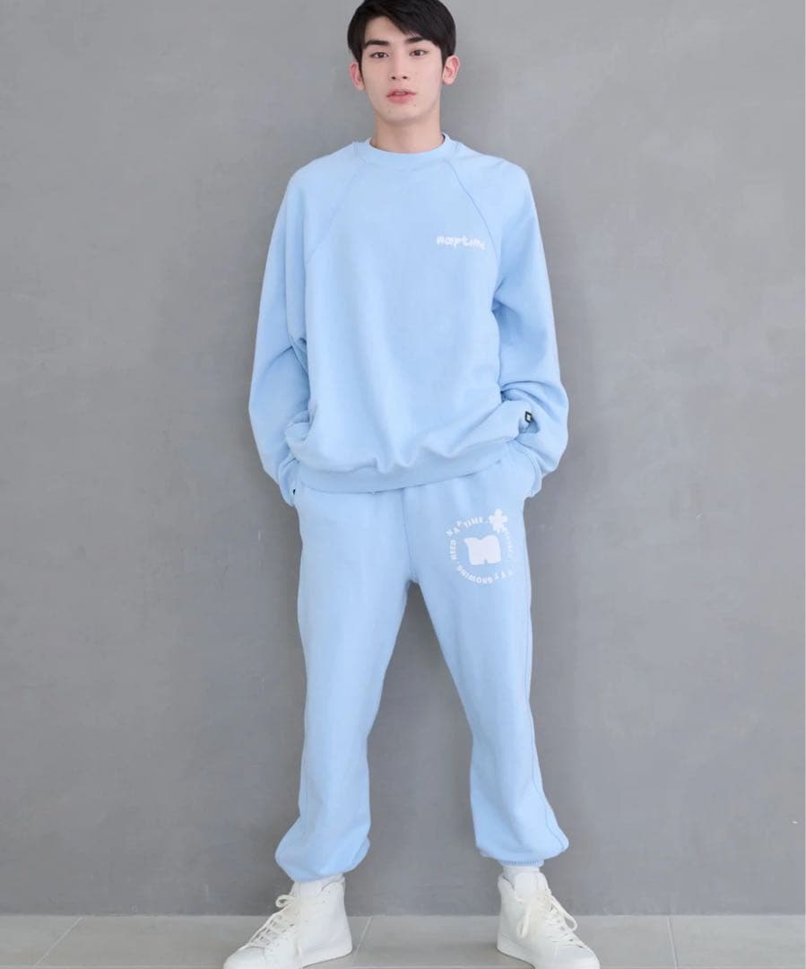 ナップタイム　naptime. Nissy 西島隆弘　スウェット　プルオーバー青