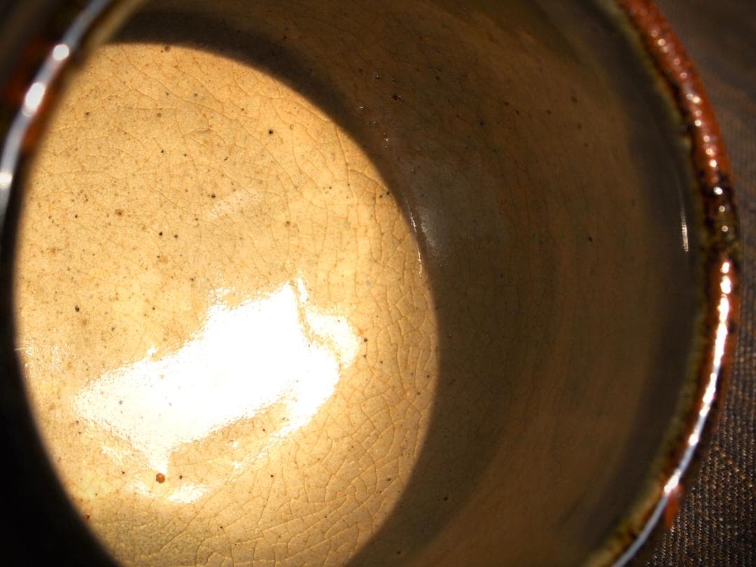 希少作★金城次郎【人間国宝】★壺屋焼き魚紋湯のみＢ★共箱・栞