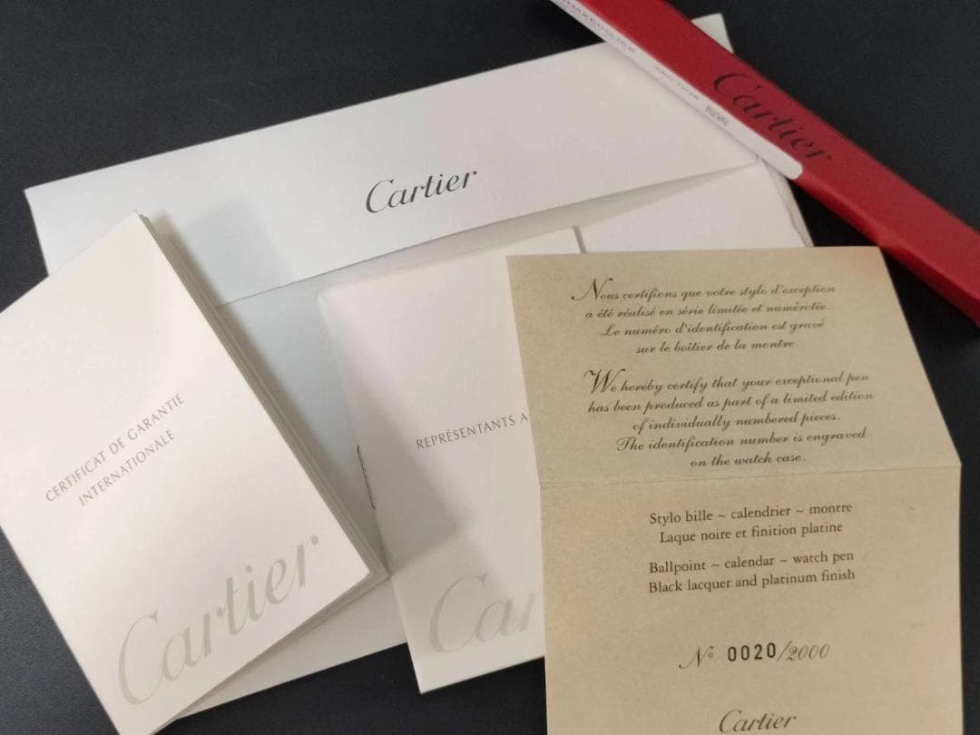 カルティエ 限定品 時計 カレンダー 付きボールペン Watch
