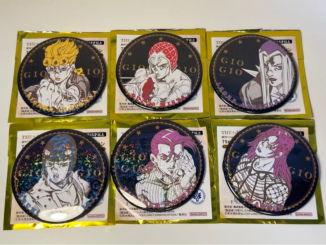 THE★JOJO WORLD 75mmホログラム缶バッジセット