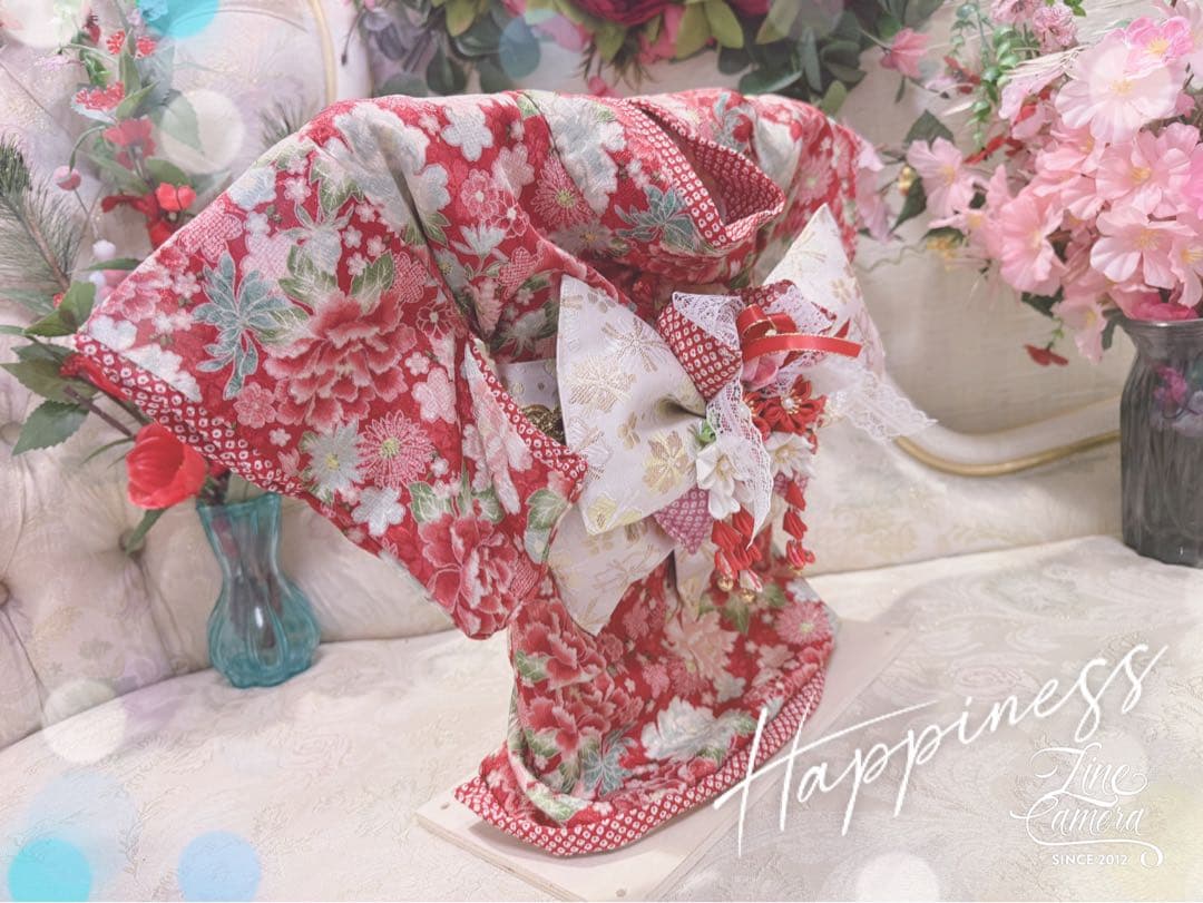 B419.pon2pan2☆オーダー☆犬着物☆犬2ウェイ着物☆犬お引き摺り着物