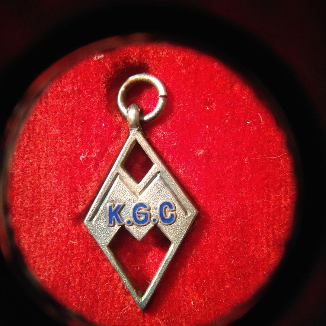 戦前、K.G.C. カレッジメダル 　トップ　ビンテージ　デッドストック　純銀