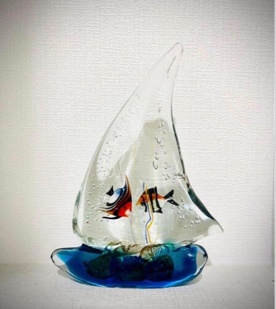 ベネチアングラス 置物 ムラ―ノガラス アクアリウム伝統工芸品