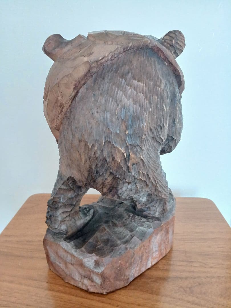 北海道　アイヌ　熊　熊の木彫り　彫刻　民芸　骨董　アンティーク　ヴィンテージ