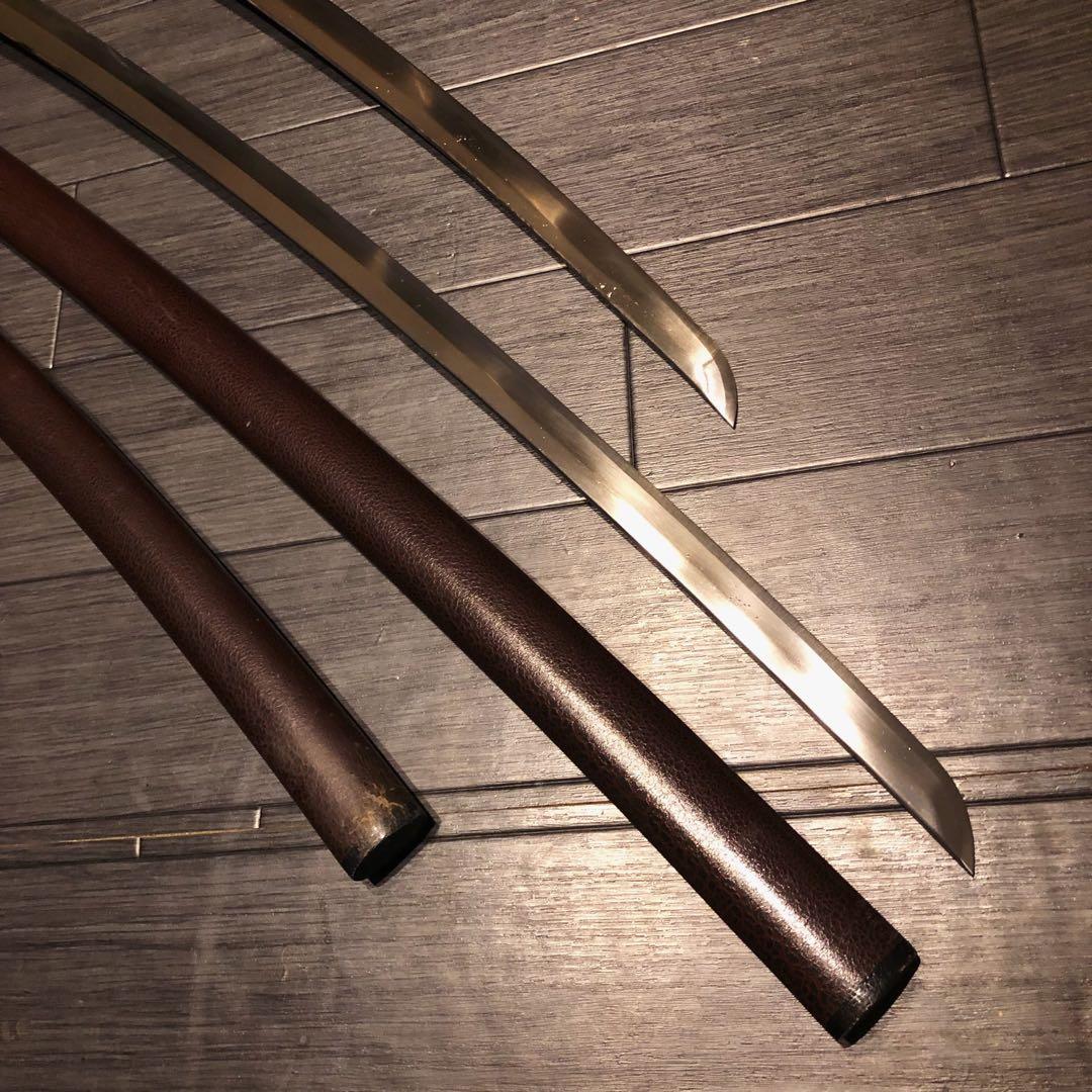 高級模造刀　茶拵え　脇差　大小2本セット 太刀　居合刀
