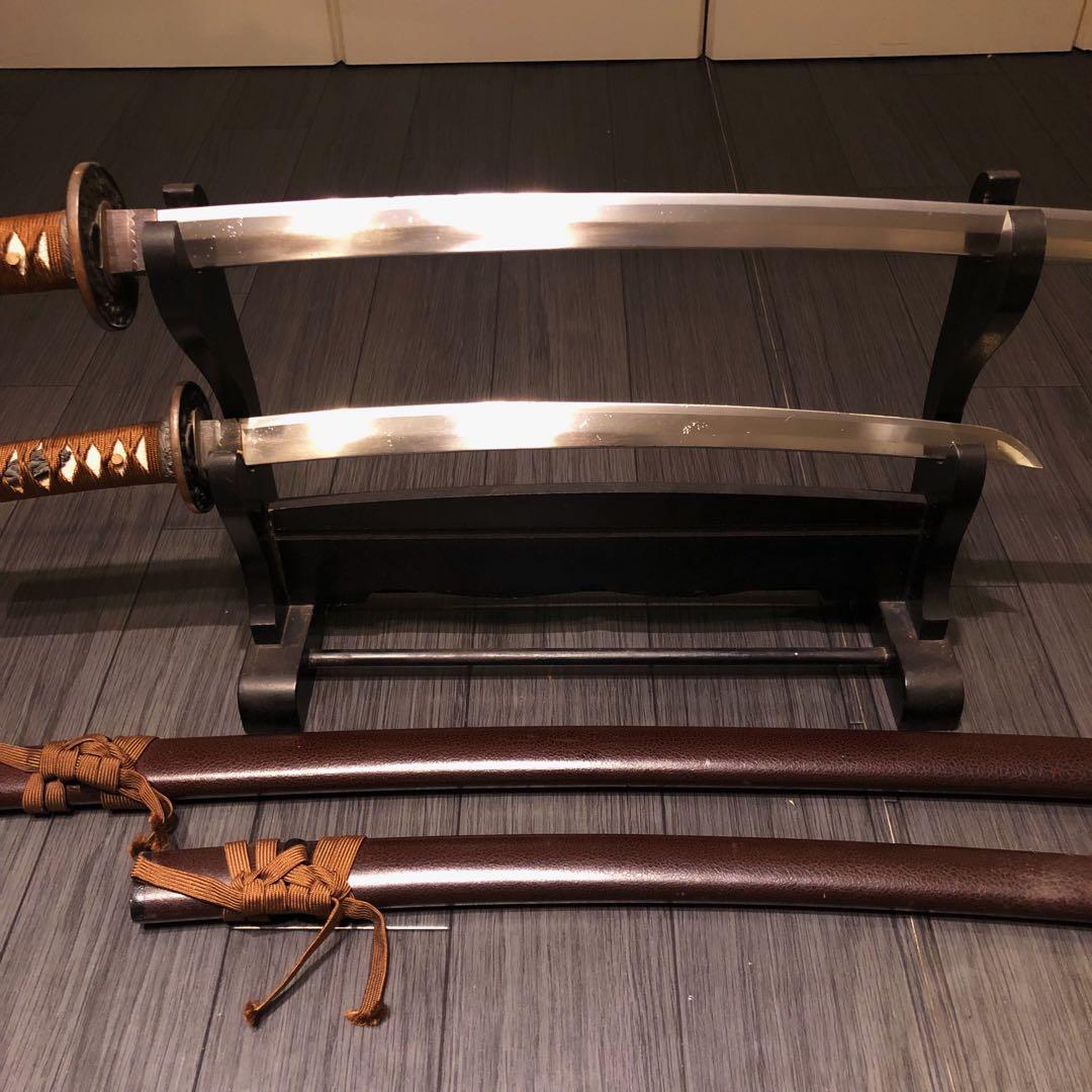 高級模造刀　茶拵え　脇差　大小2本セット 太刀　居合刀