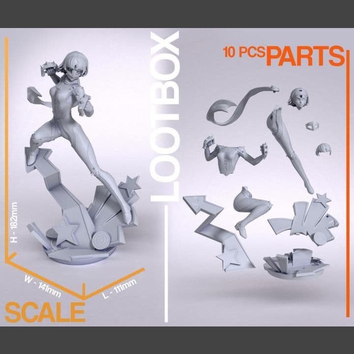 1/10　新島真　未塗装未組立　ペルソナ5　フィギュア　ガレージキット