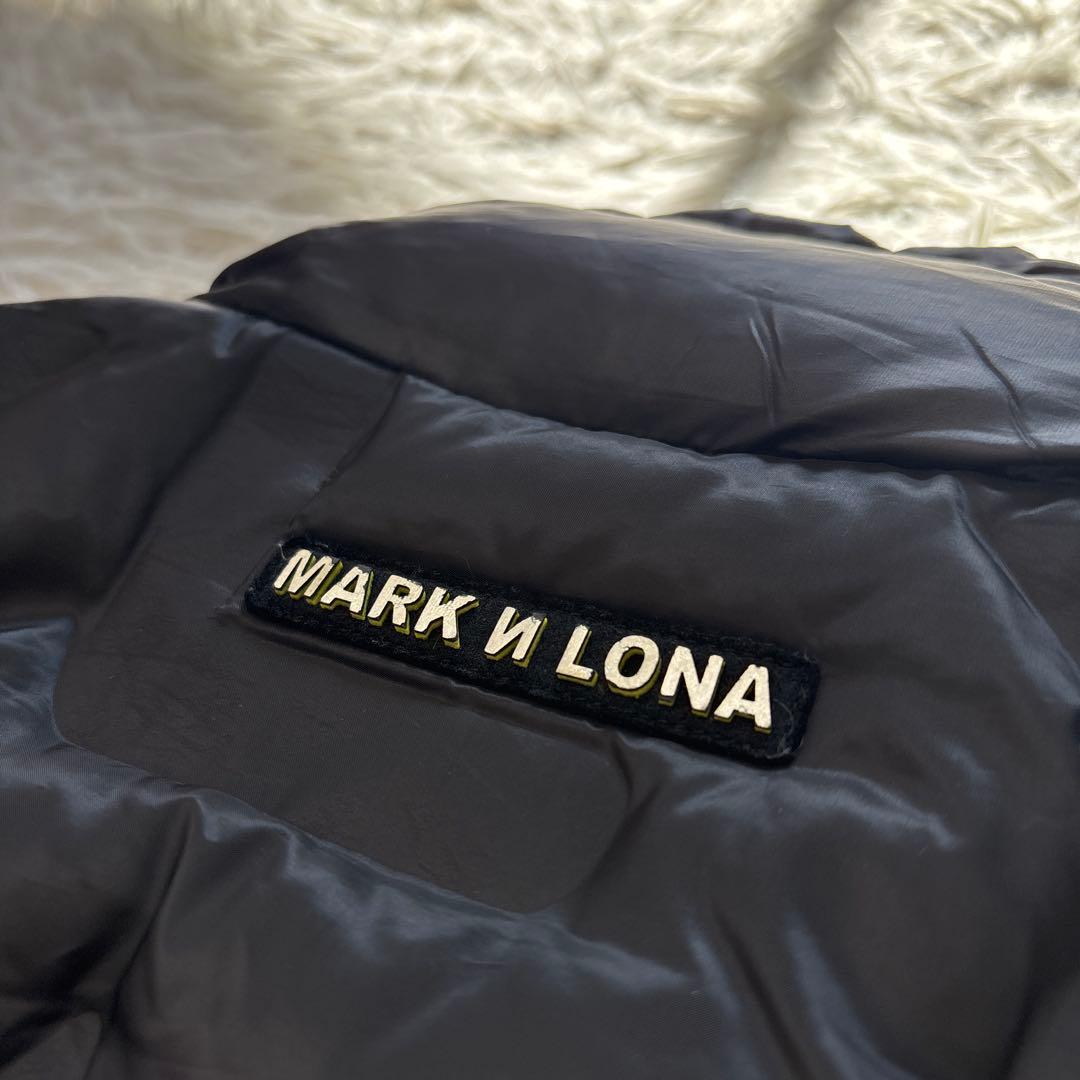 最高峰 マークアンドロナ ベスト 中綿 ダウン 3D ブラック 裏起毛