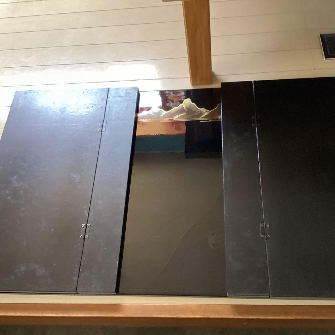 即日発送　本金蒔絵通産大臣賞受賞 三つ折り屏風富士山